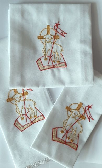 Bielizna kielichowa wielkanocna - Baranek (05)