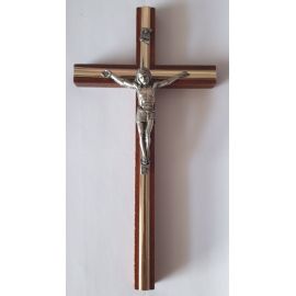 Krzyż drewniany na ścianę - 10 cm x 20 cm, ciemny brąz (1) - KRZYŻE, KRZYŻYKI - Nowość