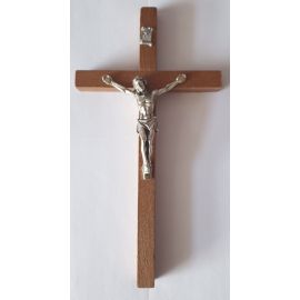Krzyż drewniany na ścianę - 8,5 cm x 16 cm, ciemny brąz (3) - KRZYŻE, KRZYŻYKI - Nowość