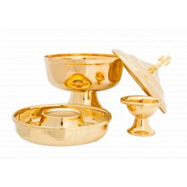 Puszka liturgiczna pod dwiema postaciami - 19 cm