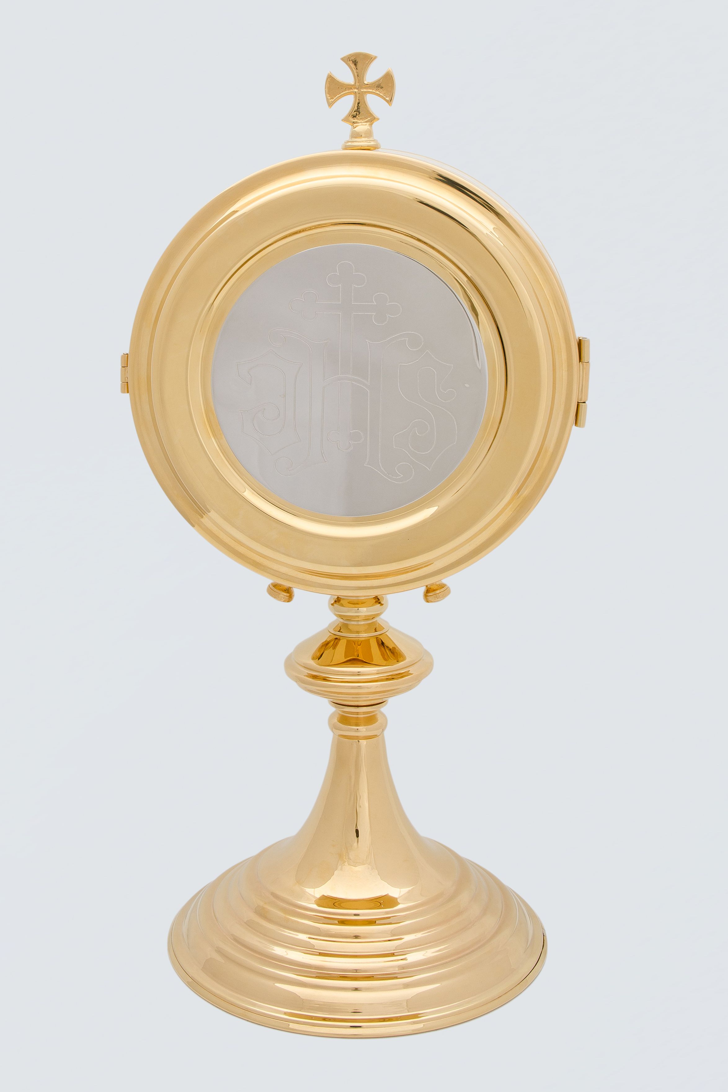 Kustodia na dużą hostię, mosiężna, pozłacana - 36 cm - zdjęcie 2 - Kustodia na dużą hostię, mosiężna, pozłacana - 36 cm