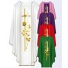 Roman chasuble - damask fabric IHS (27) - Image 1