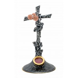Relikwiarz Św. Rity - srebrzony, patynowany - 30 cm