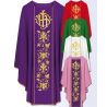 Roman chasuble - damask fabric IHS (27) - Image 2