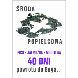 Plakat religijny - Środa Popielcowa (8) - PLAKATY - Nowość