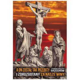 Plakat religijny - Przebity za nasze winy (9) - PLAKATY - Nowość