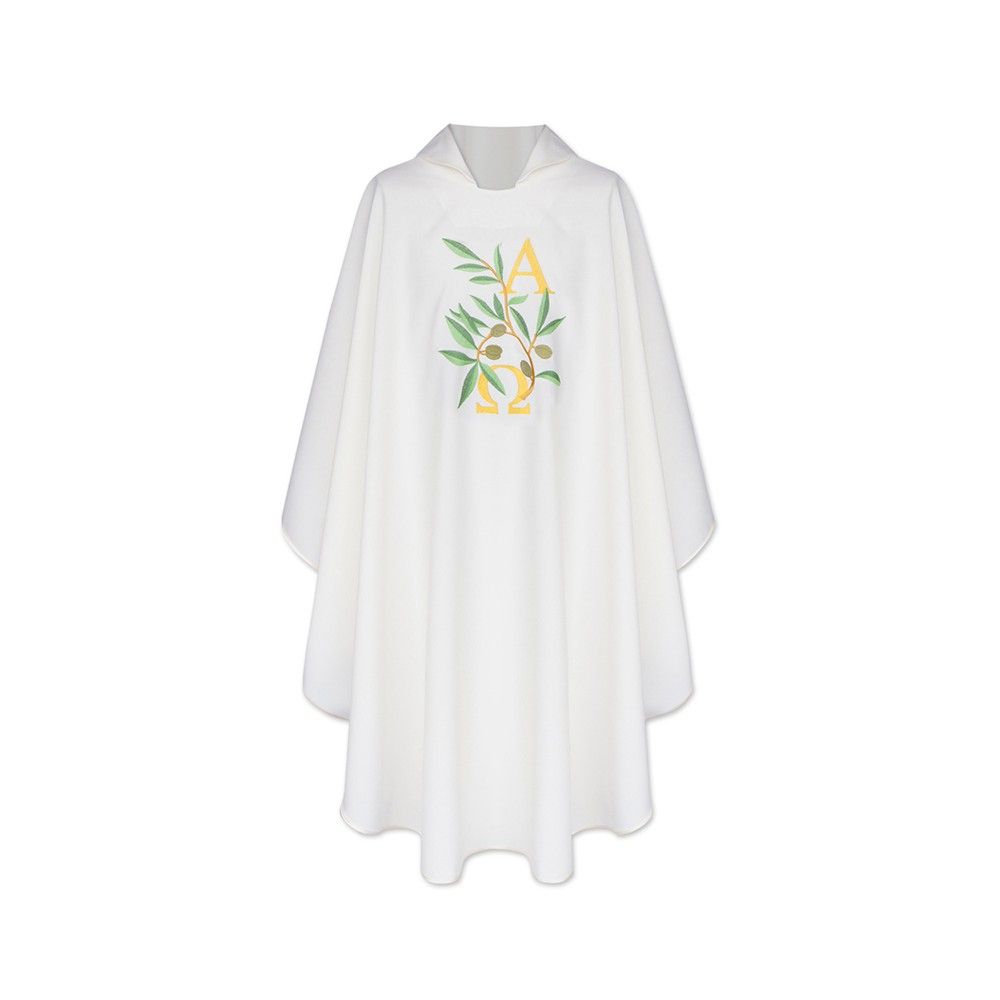 Ornat Alfa i Omega zielone gałązki - mix kolorów