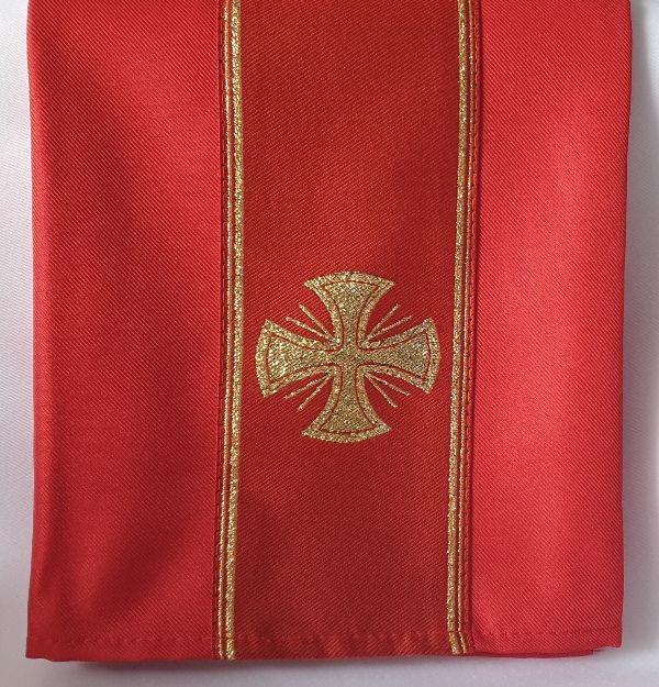 Welon na kielich - czerwony - Welon na monstrancje, kielich