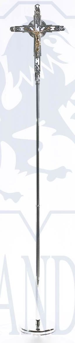 Krzyż procesyjny pozłacany komplet 200 cm - zdjęcie 2 - Krzyż procesyjny pozłacany komplet 200 cm