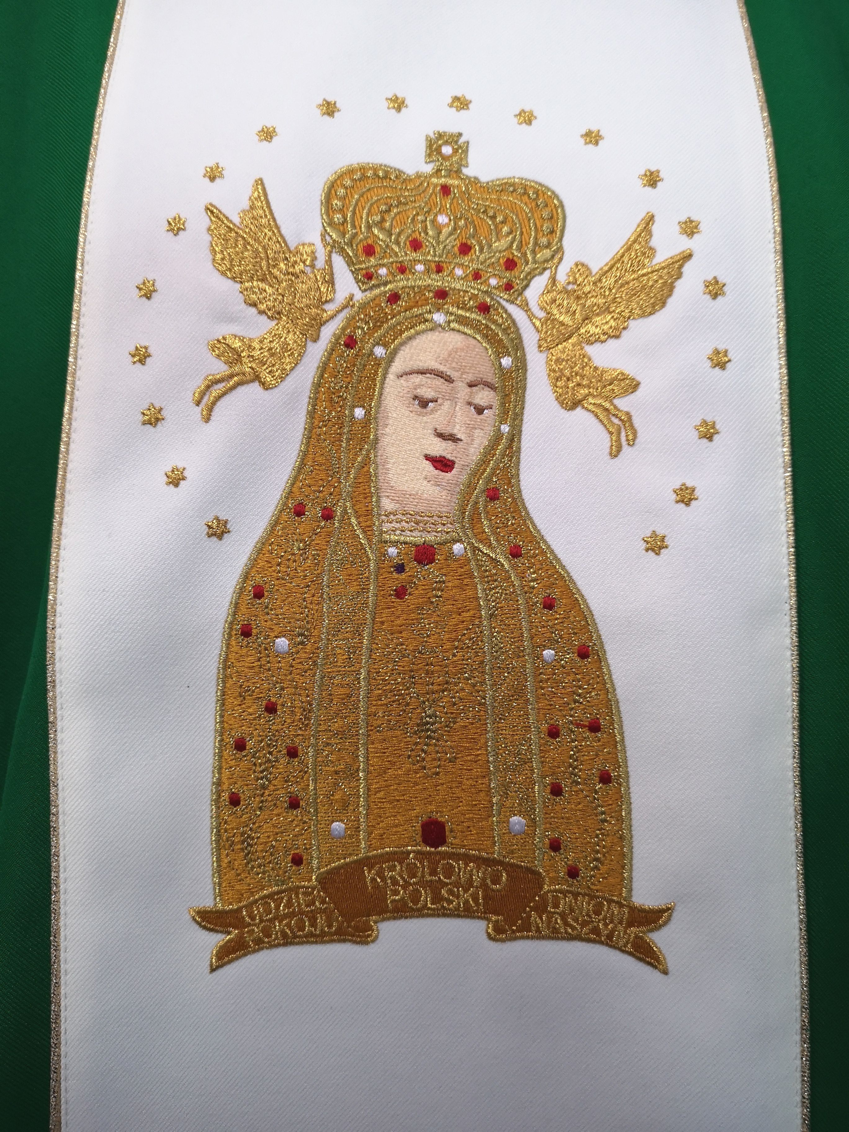 Ornat zielony Matka Boża Licheńska - zdjęcie 3 - Ornat zielony Matka Boża Licheńska