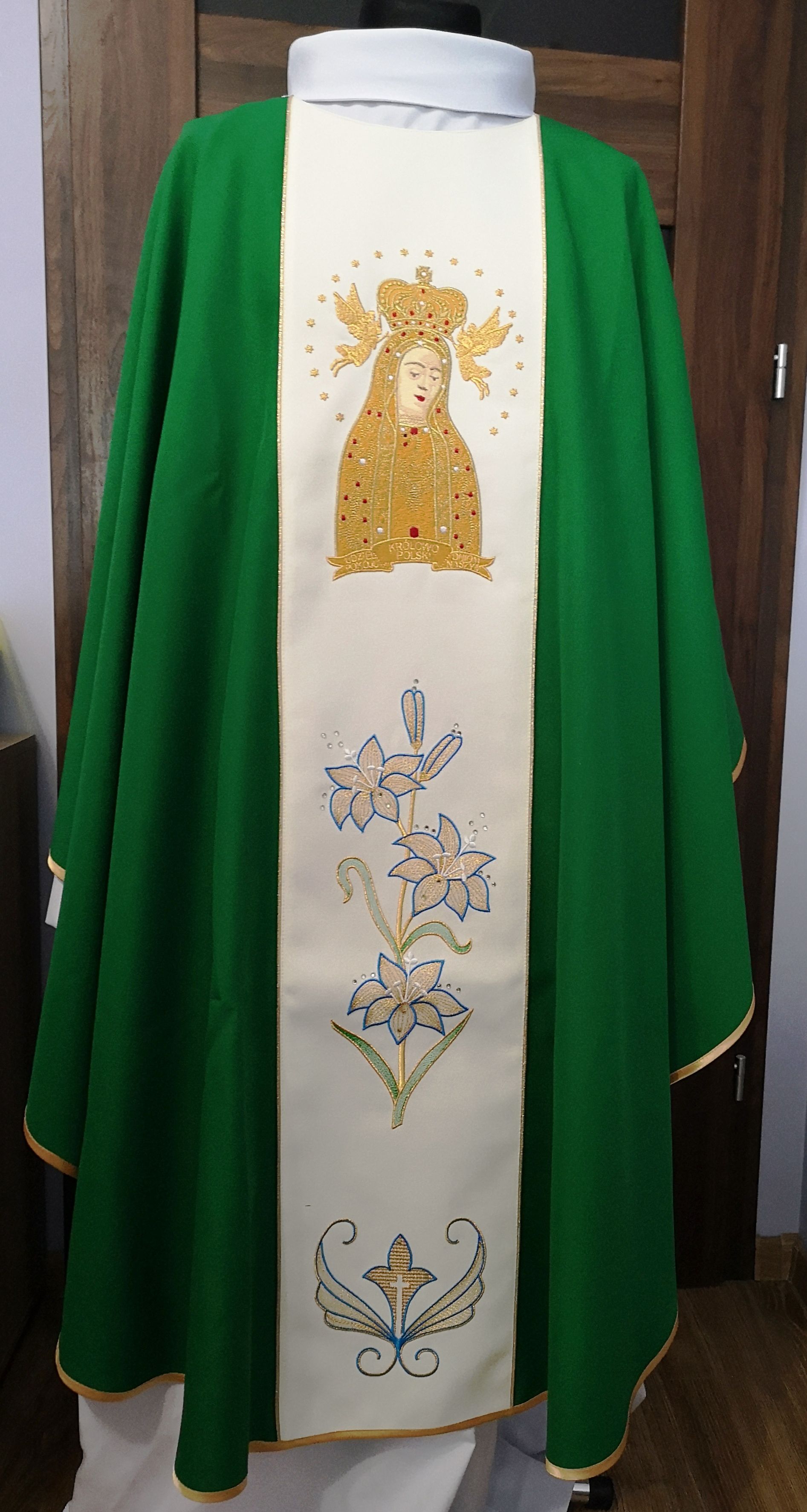 Ornat zielony Matka Boża Licheńska - zdjęcie 5 - Ornat zielony Matka Boża Licheńska