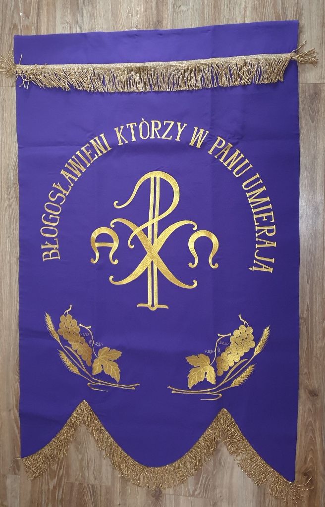 Chorągiew pogrzebowa - Alfa i Omega