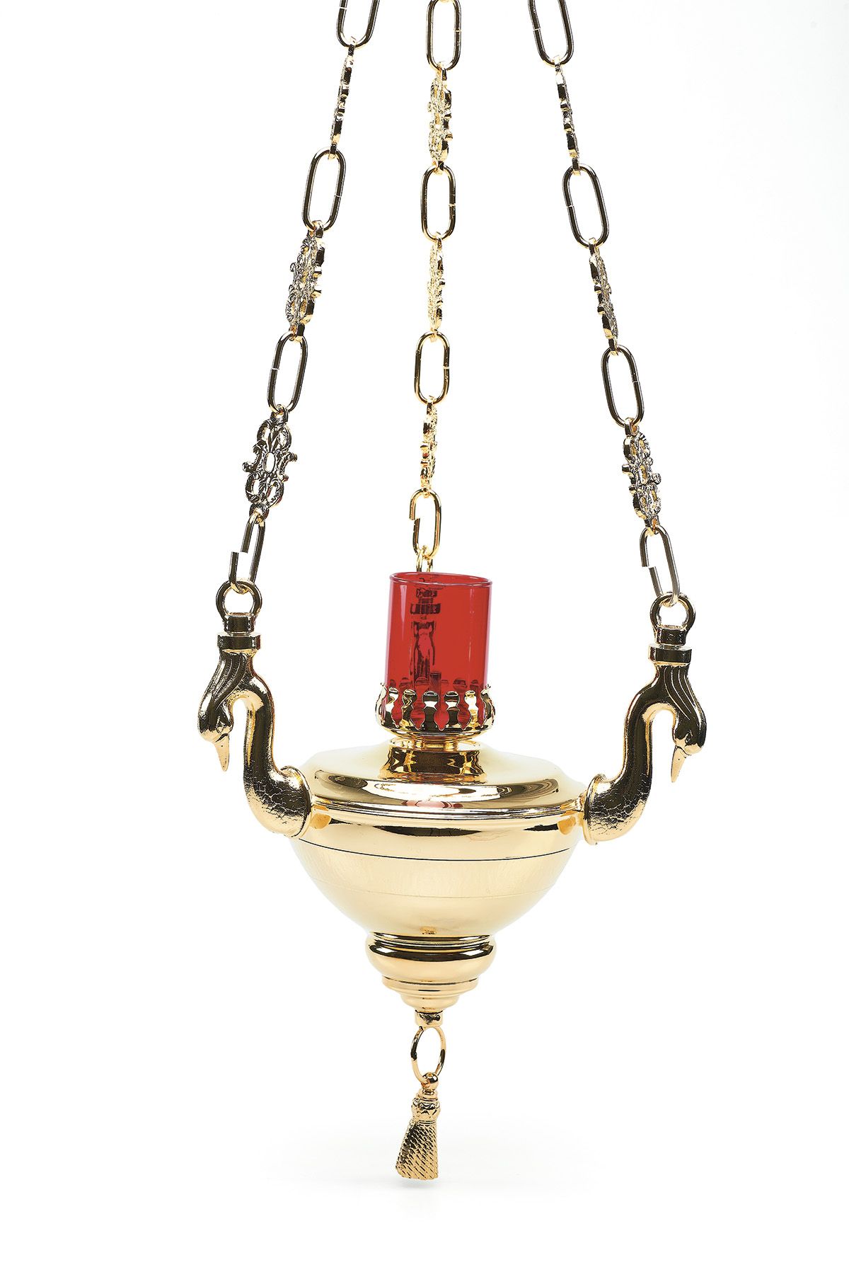 Lampka wieczna, wisząca, elektryczna lub oliwna - 38 cm. - zdjęcie 2 - Lampka wieczna, wisząca, elektryczna lub oliwna - 38 cm.