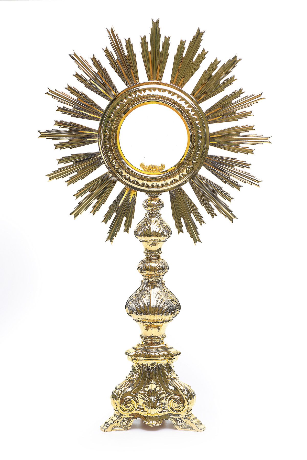 Monstrancja barokowa 77 cm (przystosowana do dużej hostii)