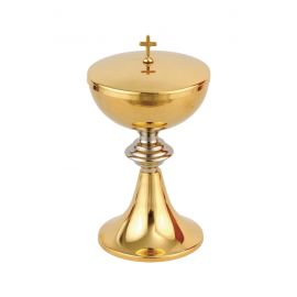 Puszka na komunikanty, gładka, złocona 18,5 cm (01) - PUSZKI MSZALNE - Nowość