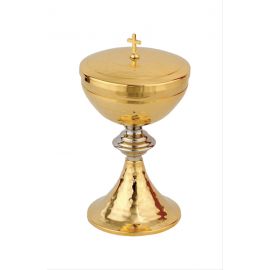 Puszka na komunikanty z ozdobnym młotkowaniem 18,5 cm (02) - PUSZKI MSZALNE - Nowość