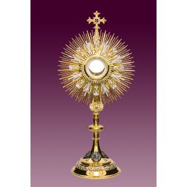 Monstrancja z postaciami czterech ewangelistów, h: 70 cm.