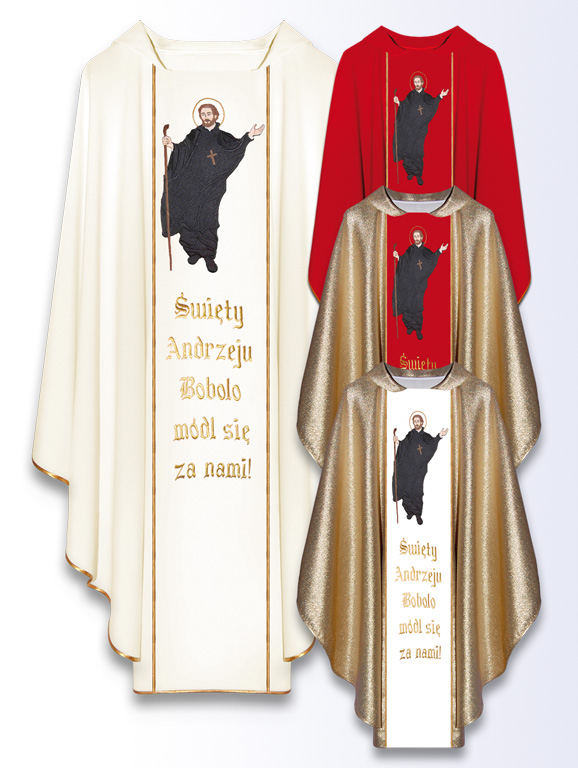 Ornat z wizerunkiem św. Andrzeja Boboli