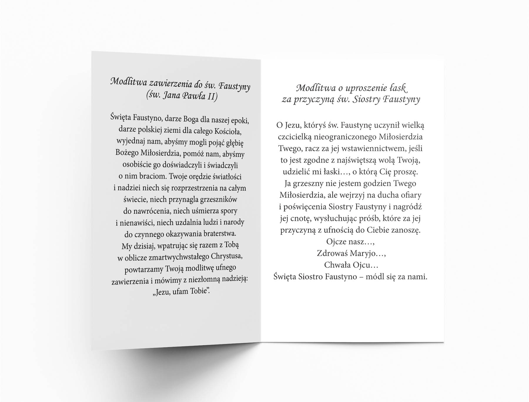 Obrazek składany - św. Faustyna Kowalska - zdjęcie 2