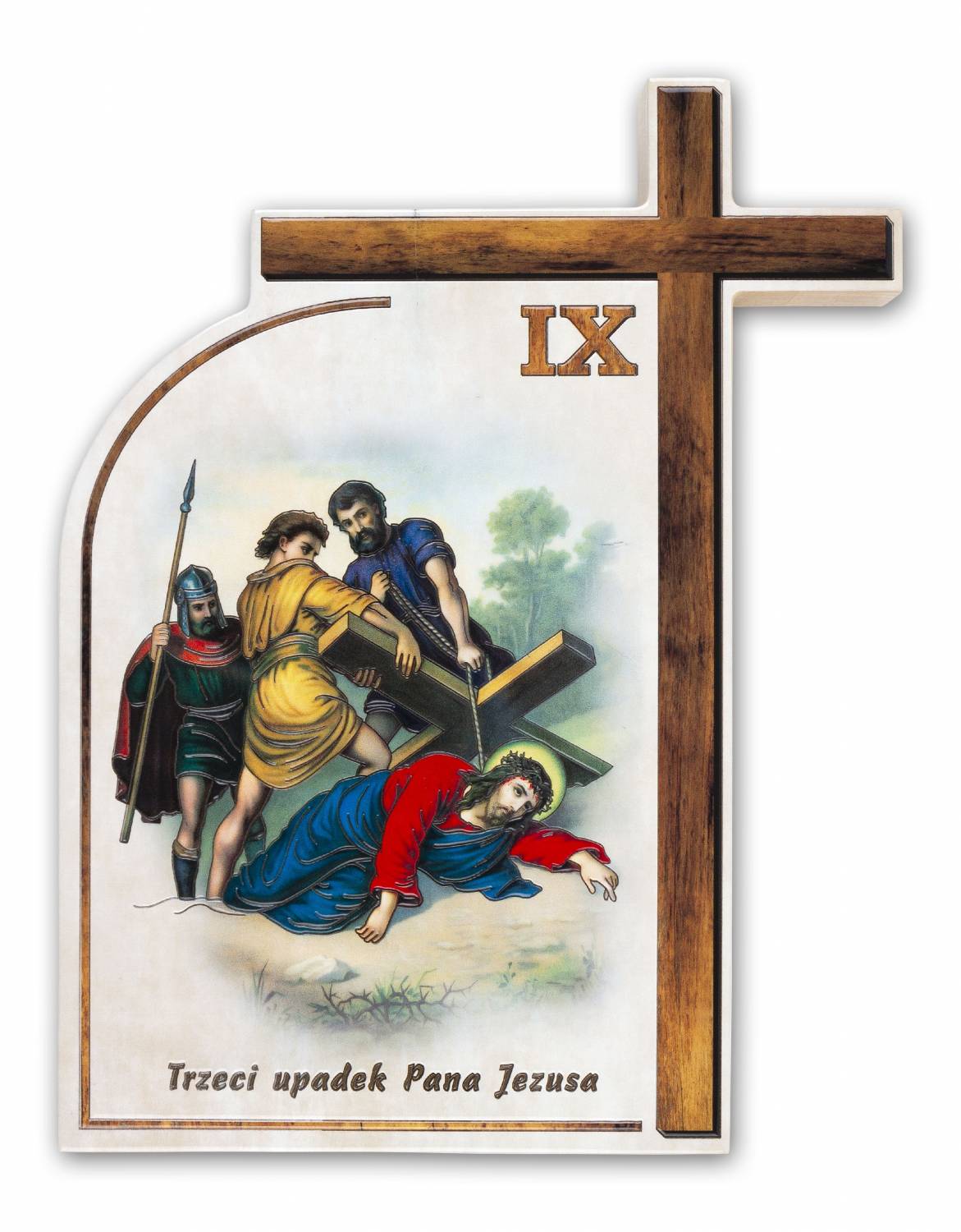 Droga Krzyżowa - Ceramika drewniana  (Komplet - 14 stacji) - zdjęcie 7