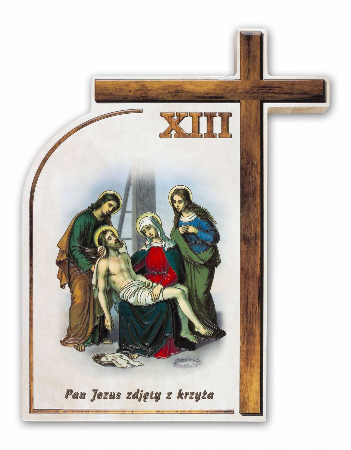 Droga Krzyżowa - Ceramika drewniana  (Komplet - 14 stacji) - zdjęcie 3