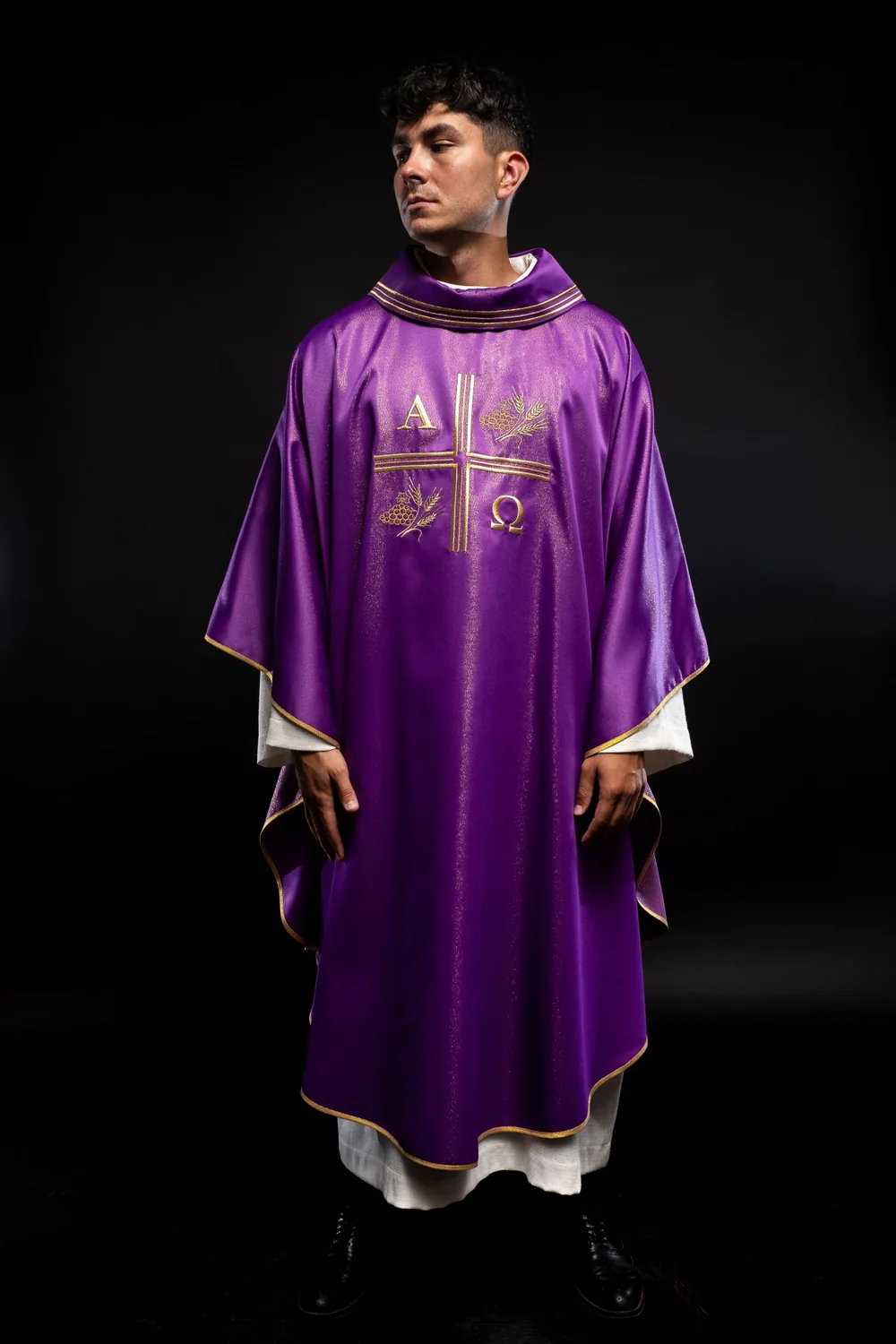 Ornat haftowany Alfa i Omega (173H) - zdjęcie 6