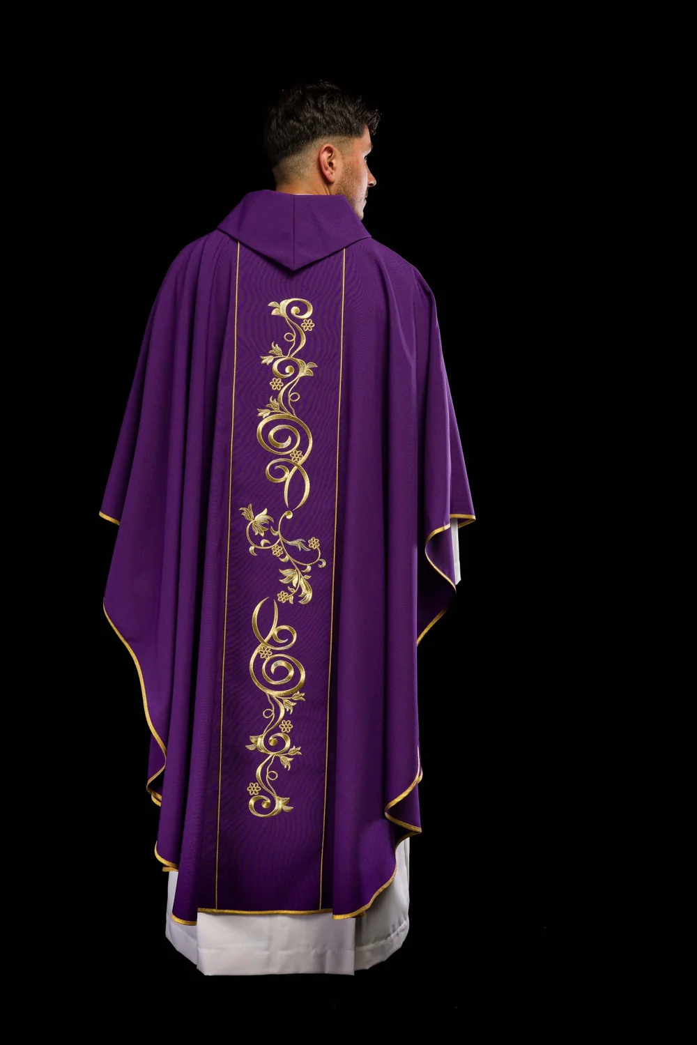 Ornat haftowany IHS - fioletowy (174H) - zdjęcie 3