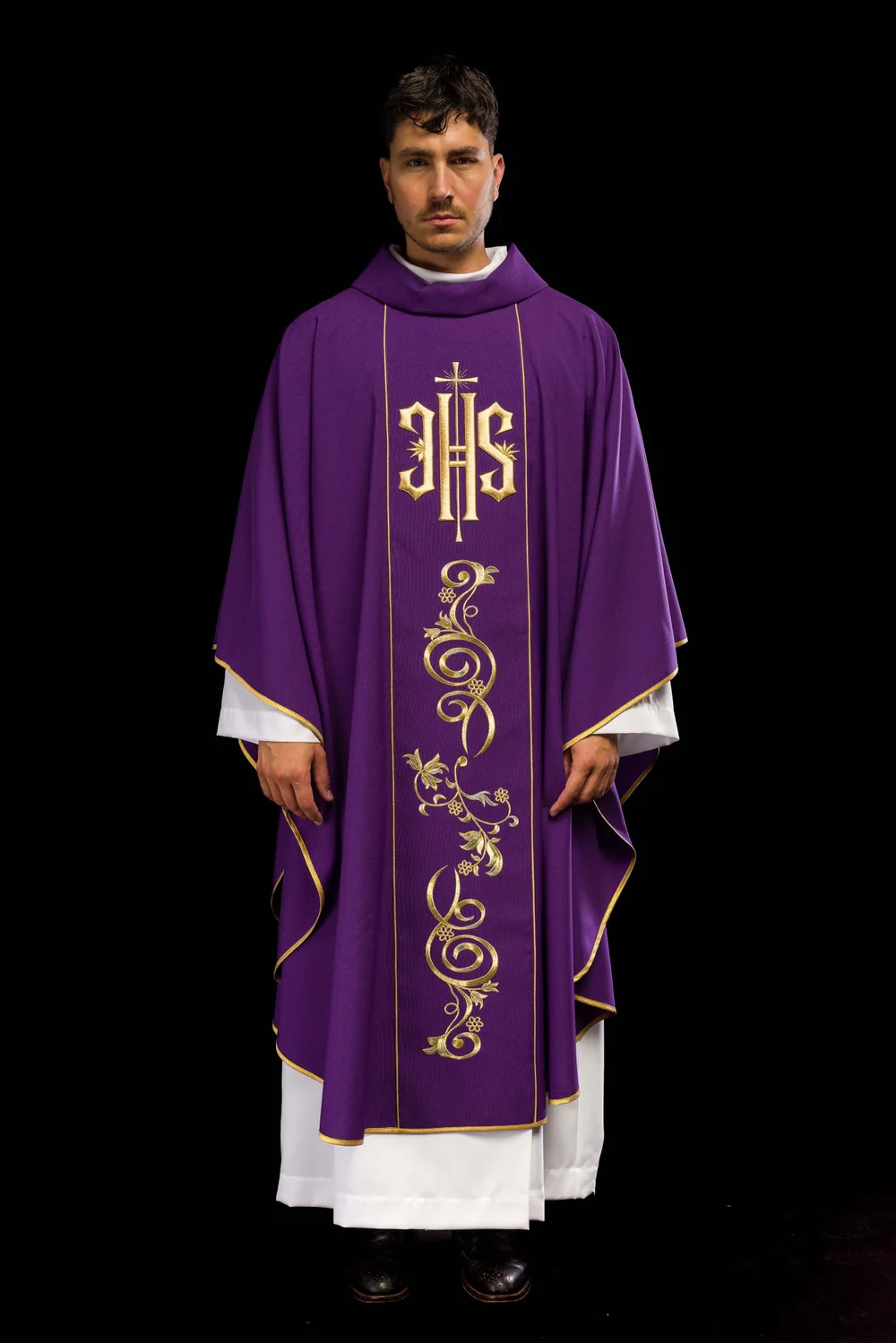 Ornat haftowany IHS - fioletowy (174H) - zdjęcie 6