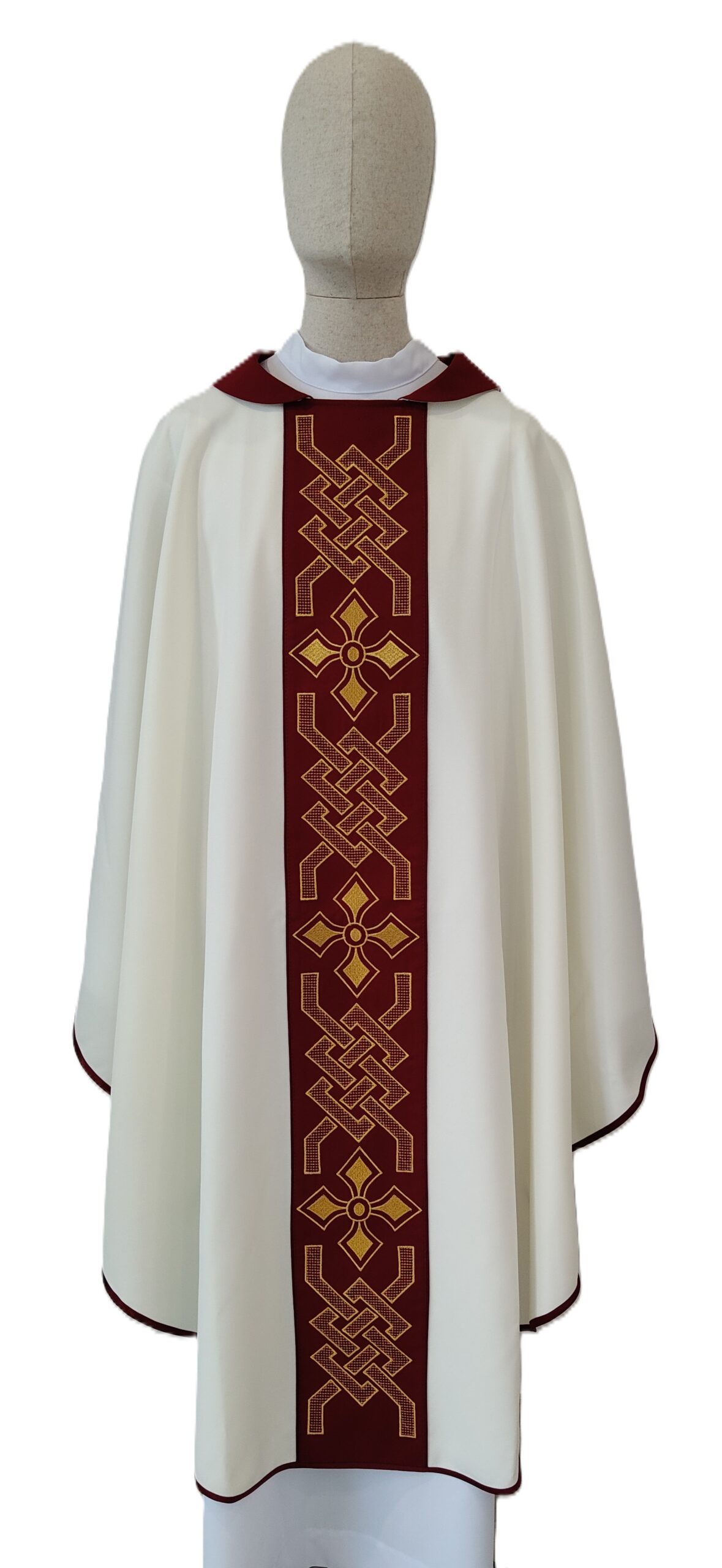 Ornat z pasem haftowanym -kolory liturgiczne (proszę wybrać) - Brak kategorii