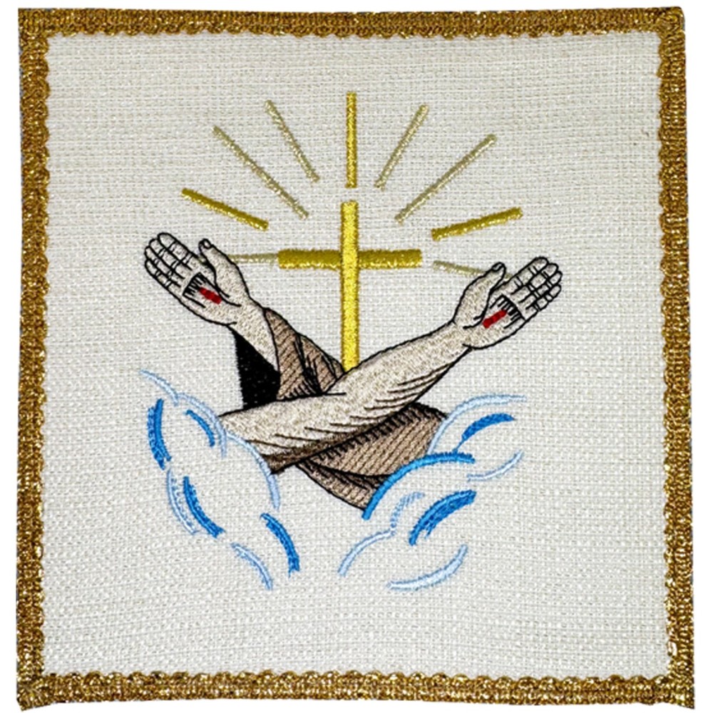 Palka haftowana z symbolem franciszkańskim