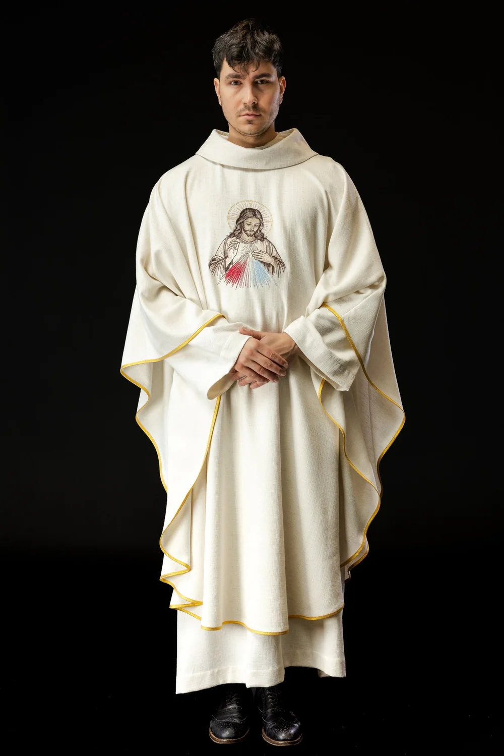 Ornat z wizerunkiem Jezusa Miłosiernego- ecru - zdjęcie 2