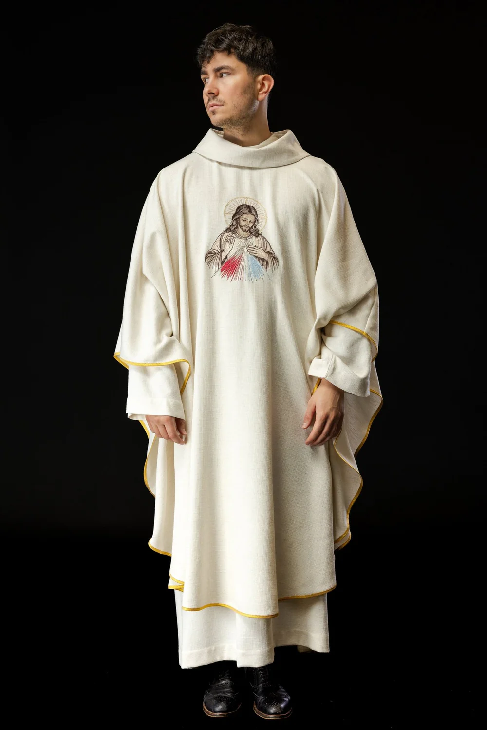Ornat z wizerunkiem Jezusa Miłosiernego- ecru - zdjęcie 6