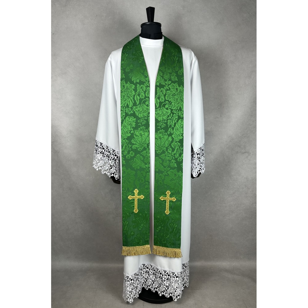 Stuła haftowana dwustronna- czerwono-zielona - zdjęcie 5