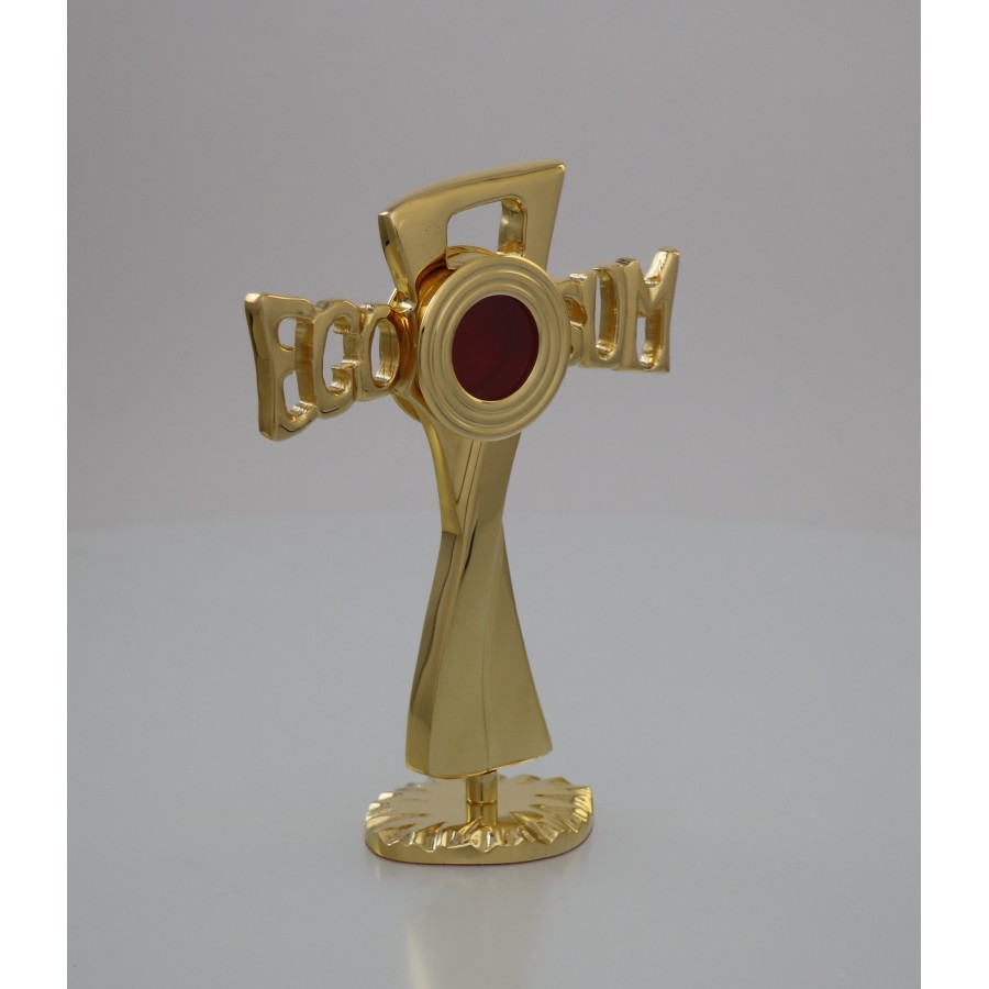 Relikwiarz mosiężny EGO SUM - JA JESTEM - 20 cm