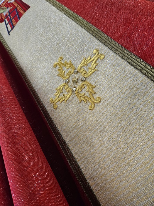 Ornat haftowany Święty Wawrzyniec – czerwony - zdjęcie 4