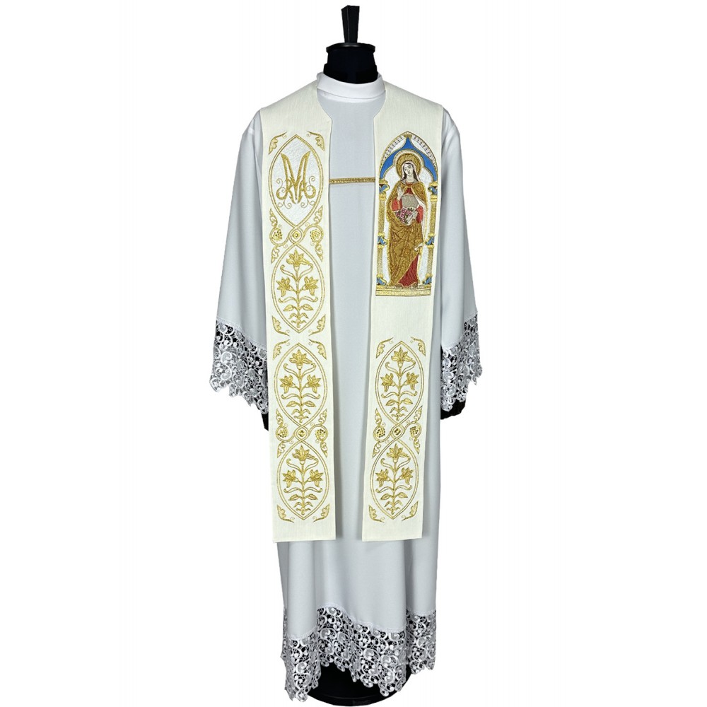 Stuła haftowana - Święta Elżbieta