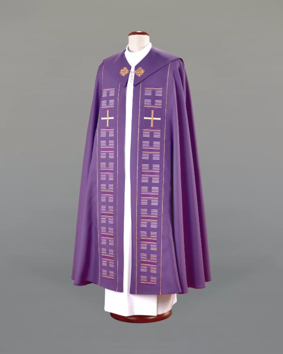 Kapa fioletowa haftowana (61) - KAPY LITURGICZNE - Nowość